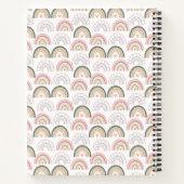 Pastel Rainbow mit Herzmuster Phantastischer Lehre Notizblock (Rückseite)