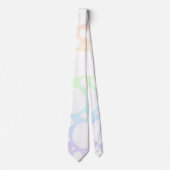 Pastel Rainbow mit Polka Dots Neck Tie Krawatte (Vorderseite)