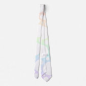 Pastel Rainbow mit Polka Dots Neck Tie Krawatte (Rückseite)
