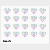 Pastel Rainbow Mod Herz-Aufkleber (Blatt)