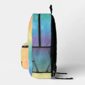 Pastel Rainbow Monogram Cute and Aesthetic Style Bedruckter Rucksack (Rechts)