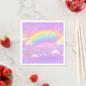Pastel Rainbow Neurodivergent Party Napkins Serviette (Beispiel)