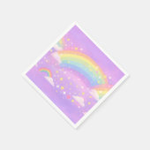Pastel Rainbow Neurodivergent Party Napkins Serviette (Ecke)