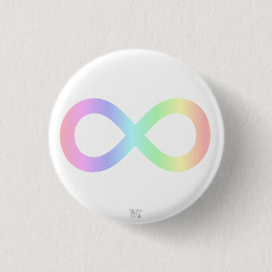 Pastel Rainbow Neurodiversity-Symbol/ Autismus/ AD Button