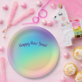 Pastel Rainbow New Year’s Party Pappteller (Party)