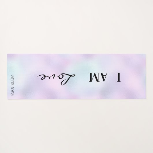 *~* Pastel Rainbow Nirvana Moon Blume Kristall Yogamatte (Rückseite (Horizontal))