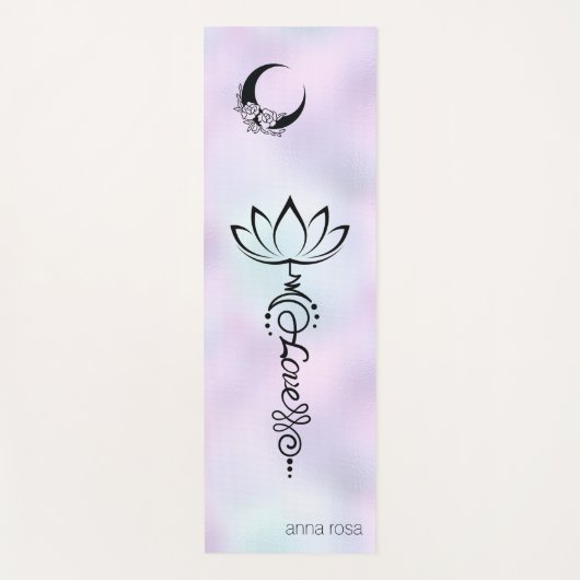 *~* Pastel Rainbow Nirvana Moon Blume Kristall Yogamatte (Vorderseite)