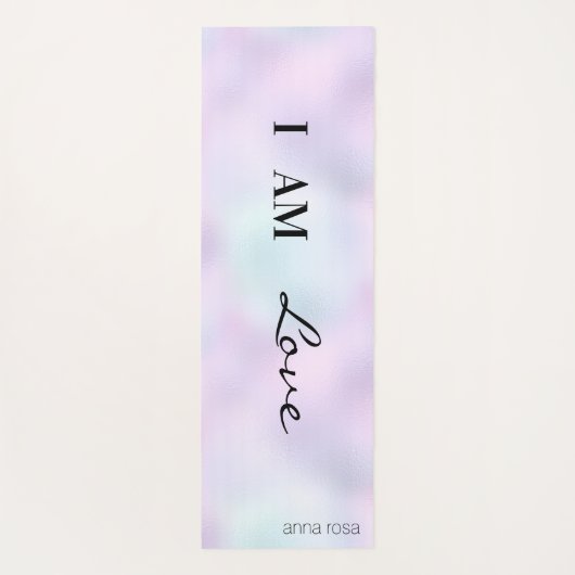 *~* Pastel Rainbow Nirvana Moon Blume Kristall Yogamatte (Rückseite)