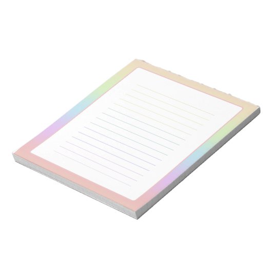 Pastel Rainbow Notepad Notizblock (Rotiert)
