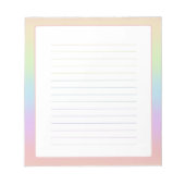 Pastel Rainbow Notepad Notizblock (Vorderseite)