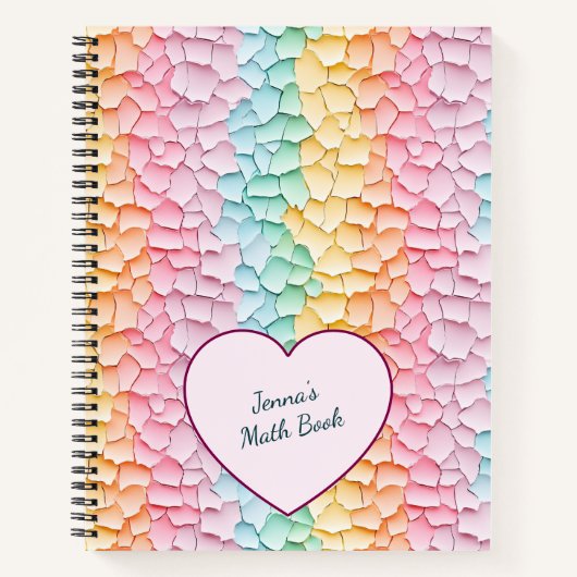 Pastel Rainbow Notizblock (Vorderseite)