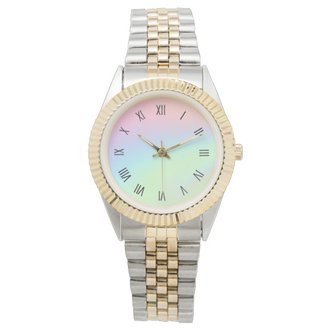 Pastel Rainbow of Color Armbanduhr (Vorderseite)