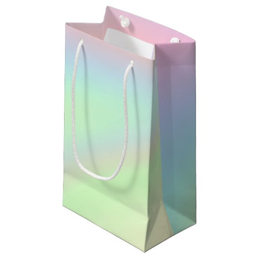 Pastel Rainbow of Color Kleine Geschenktüte (Vorderseite Schrägansicht)