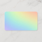 Pastel Rainbow Ombre Business Cards Visitenkarte (Rückseite)