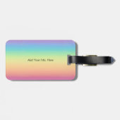 Pastel Rainbow Ombre Chic Hallo Personalisiert Gepäckanhänger (Rückseite horizontal)