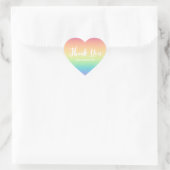 Pastel Rainbow Ombre Custom Vielen Dank Herz-Aufkleber (Tasche)