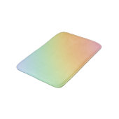 Pastel Rainbow Ombre Gradient Blur Abstract Design Badematte (Schrägansicht)