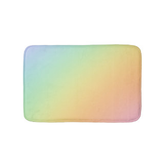 Pastel Rainbow Ombre Gradient Blur Abstract Design Badematte