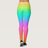 Pastel Rainbow Ombre Gradient Leggings (Rückseite)