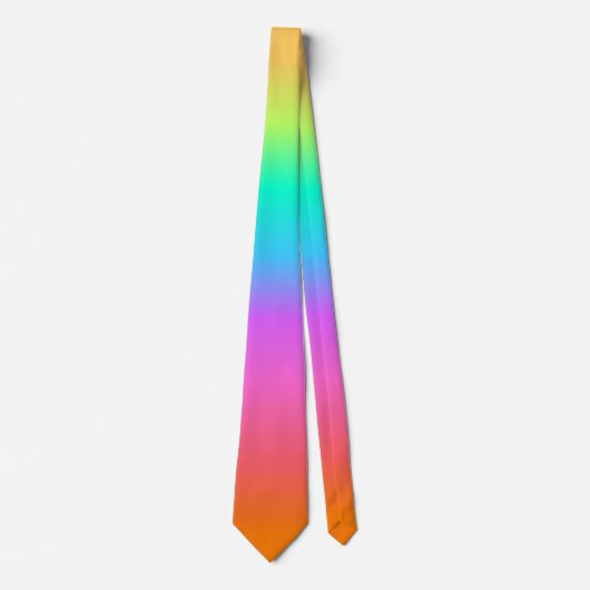 Pastel Rainbow Ombre Gradient Pride Krawatte (Vorderseite)