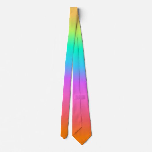 Pastel Rainbow Ombre Gradient Pride Krawatte (Rückseite)
