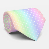 Pastel Rainbow Ombre Herz Muster Krawatte (Gerollt)