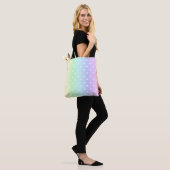 Pastel Rainbow Ombre Herzmuster Tasche (Am Model)