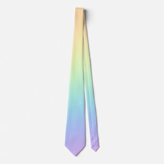 Pastel Rainbow Ombre Krawatte (Vorderseite)