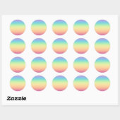 Pastel Rainbow Ombre Runder Aufkleber (Blatt)