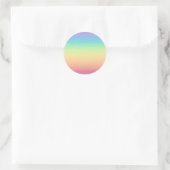 Pastel Rainbow Ombre Runder Aufkleber (Tasche)