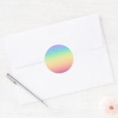 Pastel Rainbow Ombre Runder Aufkleber (Umschlag)