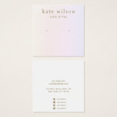 Pastel Rainbow Ombre Stud Earring Display Card (Vorne & Hinten)