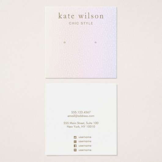 Pastel Rainbow Ombre Stud Earring Display Card (Vorne & Hinten)