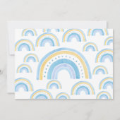 Pastel Rainbow One Boys 1. Geburtstag Einladung (Rückseite)