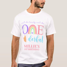 Pastel Rainbow ONEderful 1. Birthday Vaters T - Sh T-Shirt