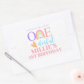 Pastel Rainbow ONEderful 1. Geburtstag Stickers (Umschlag)