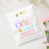 Pastel Rainbow ONEderful 1st Birthday Favor bags Geschenktütchen (Versiegelt)
