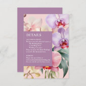 Pastel Rainbow Orchids Details Umschließungskarten RSVP Karte (Vorne/Hinten)