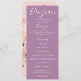 Pastel Rainbow Orchids Hochzeitsprogramme Menükarte