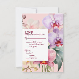 Pastel Rainbow Orchids UAWG Response Card RSVP Karte