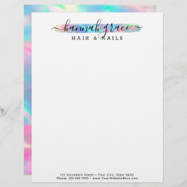Pastel Rainbow Paint Swash Elegantes Logo Briefbogen