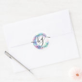 Pastel Rainbow Paint Swash Logo Custom Chic Decal Runder Aufkleber (Umschlag)