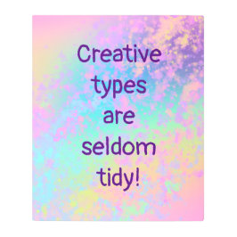 Pastel Rainbow Painty "Creative Types" Metalldruck