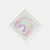 Pastel Rainbow Paper Napkins - Geburtstagspartei Serviette (Ecke)