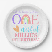 Pastel Rainbow Paper Teller & Bowls (Vorderseite)