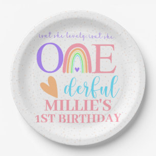 Pastel Rainbow Paper Teller & Bowls