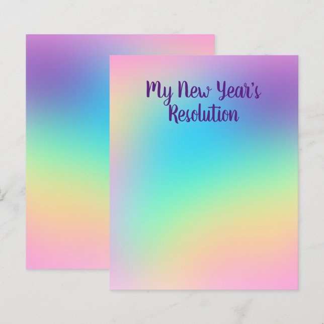 Pastel Rainbow - Party-Auflösungspapier (Vorne/Hinten)