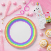 Pastel Rainbow Party Pappteller (Party)