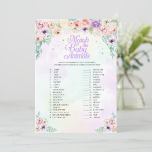 Pastel Rainbow passt zur Spielkarte Baby Animals Einladung