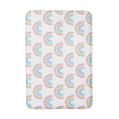 Pastel Rainbow Pattern Badematte (Vorderseite Vertikal)